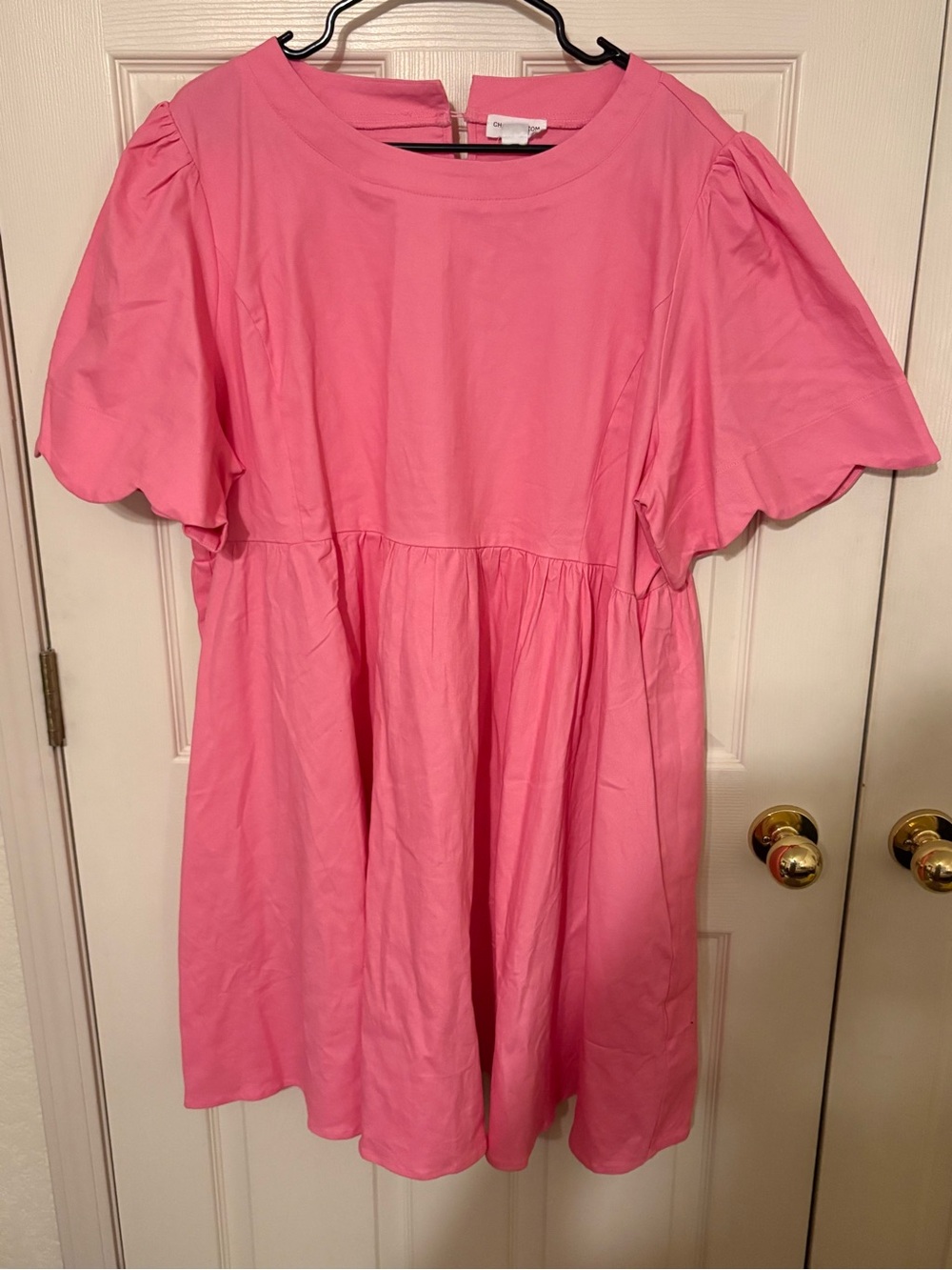 Pink Flutter Sleeve Dress - Soft A-Line